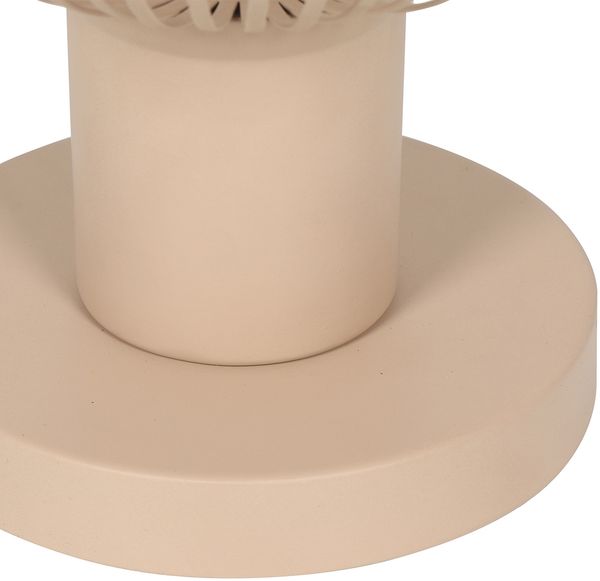 Tischleuchte GILA mit Gitter Lampenschirm Beige, Höhe 37cm Bild 5