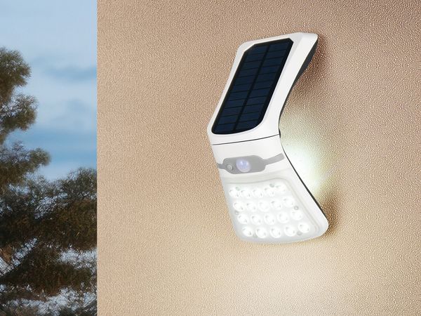 Solar Wandleuchte DIADEMA mit Bewegungsmelder & dezentem Dauerlicht