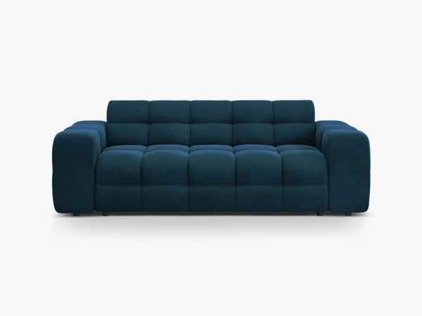 Micadoni Sofa Kendal 3-Sitzer Samt Magic Velvet Marineblau
