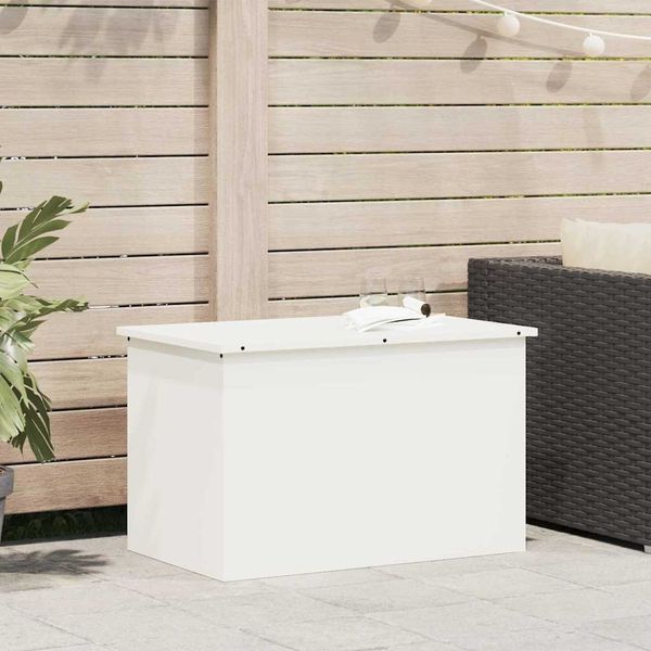 vidaXL Außenlagerbox Weiß 80 x 50,5 x 50 cm Stahl 874568