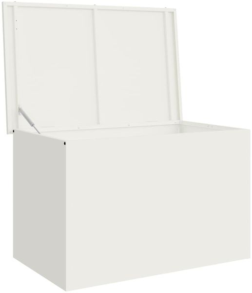 vidaXL Gartenlagerkissenbox Stahl 80 x 50,5 x 50 cm 220 Weiß 874568 Bild 5