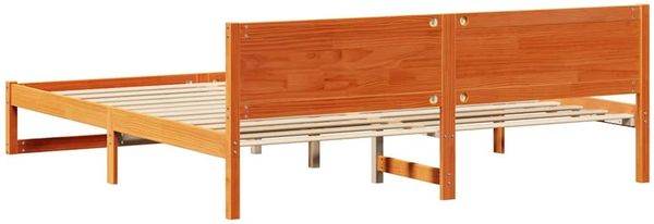 vidaXL Bettrahmen Wachsbraun 200 x 200 cm Massives Kiefernholz 873261 Bild 7