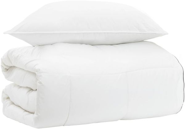 vidaXL Bettwäsche-Set Weiß 140 x 200 cm Baumwolle, Bambus, Polyester 3431519