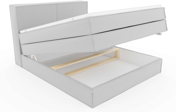 99rooms Santiago Boxspringbett Gelb Velours KRONOS 120x200 cm Taschen-Federung Bild 3