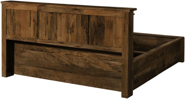 Bett mit Schublade Mango 180x200 braun lackiert RAILWAY #472 Bild 10