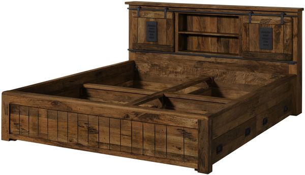 Bett mit Schublade Mango 180x200 braun lackiert RAILWAY #472 Bild 11