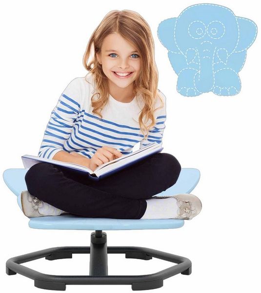 COSTWAY Drehstuhl, Kinderstuhl mit Rutschfester Metallbasis, ab 3 Jahre