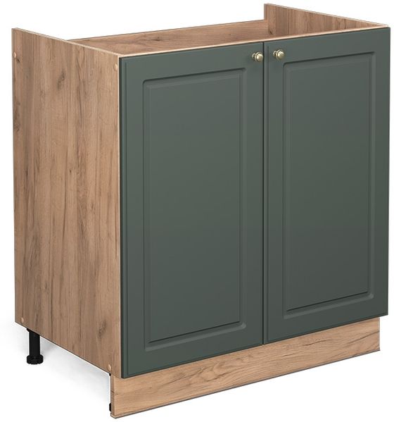 Spülenunterschrank Fame-Line Grün-Gold Landhaus 80 cm ohne Arbeitsplatte Vicco