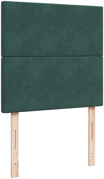 vidaXL Boxspringbett mit Matratze Dunkelgrün 80x200 cm Samt 3293059 Bild 7