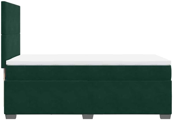 vidaXL Boxspringbett mit Matratze Dunkelgrün 80x200 cm Samt 3293059 Bild 12
