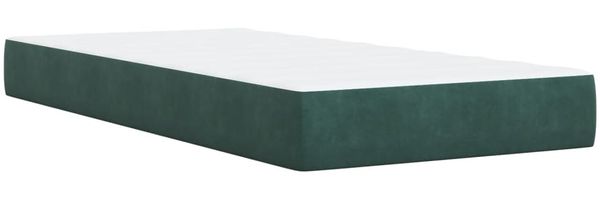 vidaXL Boxspringbett mit Matratze Dunkelgrün 80x200 cm Samt 3293059 Bild 9