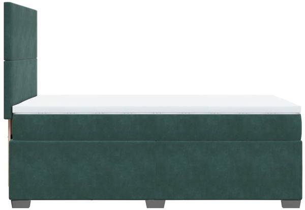 vidaXL Boxspringbett mit Matratze Dunkelgrün 80x200 cm Samt 3293059 Bild 11