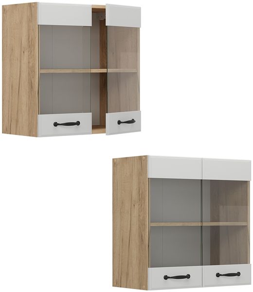 Küchenglasschrank R-Line Weiß Landhaus 60 cm Vicco Bild 5