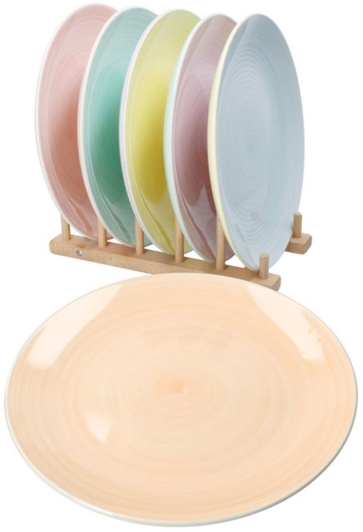 MamboCat Speiseteller Pastello 6er Set Speiseteller Ø27cm Steingut Platte groß Essteller