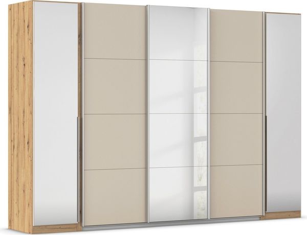 OTTO home Schwebetürenschrank Dreh-/Schwebetürenschrank Kleiderschrank Familie, Agordo (B/H/T ca. 301x210X62cm, viele Farben & auch mit Spiegeln erhältlich) Stauraumwunder TOPSELLER, verschiedene Grifffarben Made in GERMANY