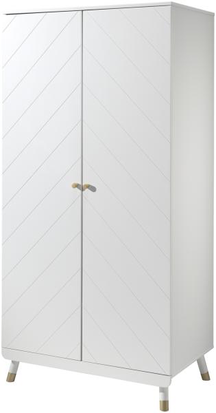 Kleiderschrank >BILLY< in Satin Weiß - 100x200x59 (BxHxT)