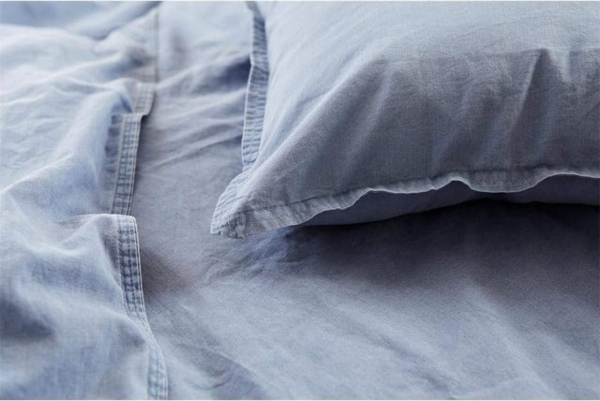 Kissenbezug, Stone Washed, Baumwolle, Denim, 40x80 cm Bild 3