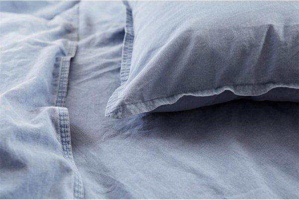 Kissenbezug, Stone Washed, Baumwolle, Denim, 40x80 cm Bild 4