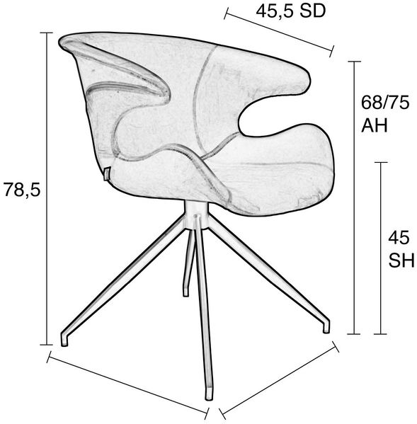 Esszimmerstuhl MIA Samtlook Grün von ZUIVER Bild 7