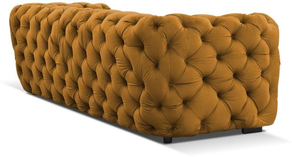 Sofa Designersofa NATALIE 4-Sitzer in Stoff Riviera Goldgelb Bild 4
