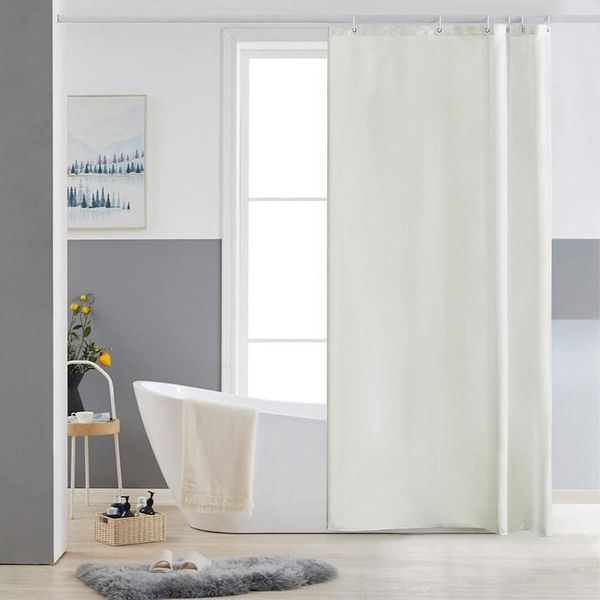 Furlinic Duschvorhang Antischimmel Polyester Beige 90x180 Eck Badewanne