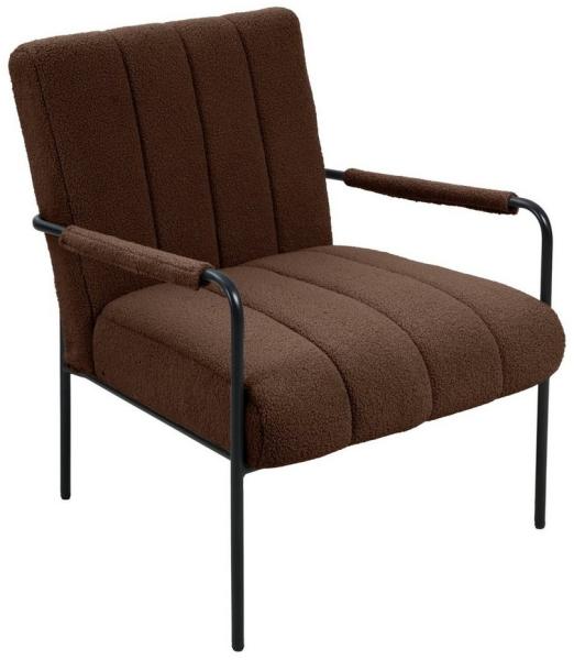 SVITA Loungesessel KYLE, Loungestuhl, Teddy-Boucle, Braun