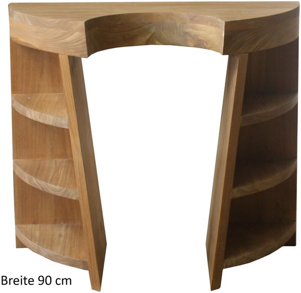 Badmöbel Set Laxa Teak Massivholz - Breite vom Unterschrank: 90 cm - Breite vom Spiegel: 90 cm - Standwaschbecken: ohne Standwaschbecken - Handtuchhalter: ohne Handtuchhalter Bild 9