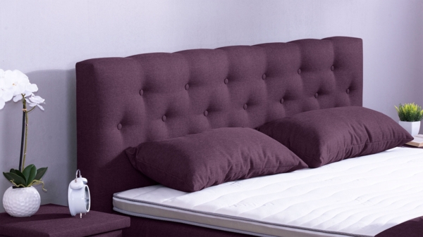 Meisterbetten Boxspringbett Babo 160x200 in WT-Brombeere, Matratzenbezug Nano, Komfortschaum-Topper Bild 3