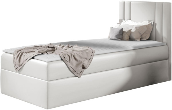 Boxspringbett 'Harlon Mini' rechts, weiß 100x200 cm