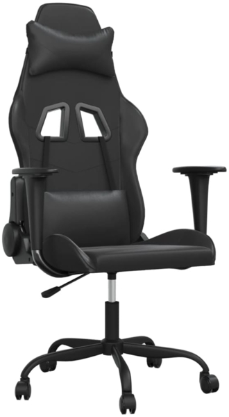 vidaXL Gaming-Stuhl mit Massagefunktion Schwarz Kunstleder 345407