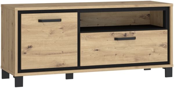 Lowboard TV-Unterkommode TRONDHEIM Artisan Eiche / Schwarzeiche Optik