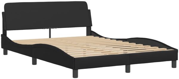 vidaXL Bett mit Matratze "Dover" Schwarz 140x200 cm Kunstleder 3208417 Bild 4