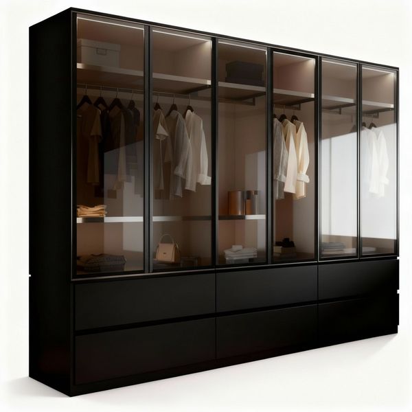 Palms-Store Kleiderschrank Drehtürenschrank Amsterdam inkl. Zubehörpaket in 6 Farben (Spar-Set) inkl. Zubehörpaket, Maße ca.: Breite: 300cm, Tiefe: 62cm, Höhe: 218cm