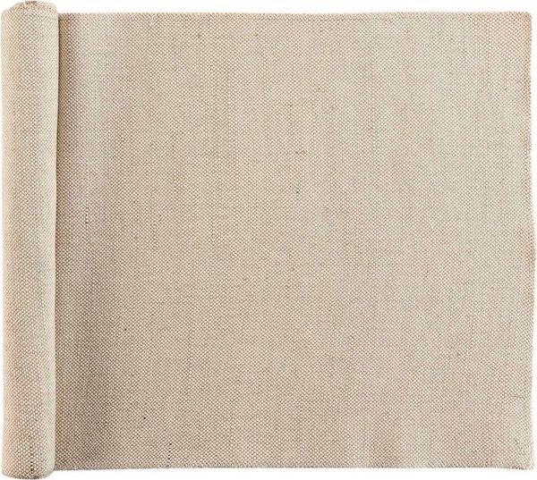 Macosa Home Tischläufer 140x35 cm beige braun Tischdecke Jute natur Tischdeko, Juteläufer Tafelläufer modern