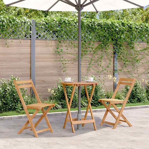Gartentisch Klappbar, Balkontisch 60x75 cm Massivholz Akazie