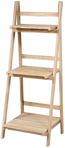 KESPER 69140 Pflanzentreppe / Dekoregal aus Paulowniaholz / Pflanzenregal / Blumenregal