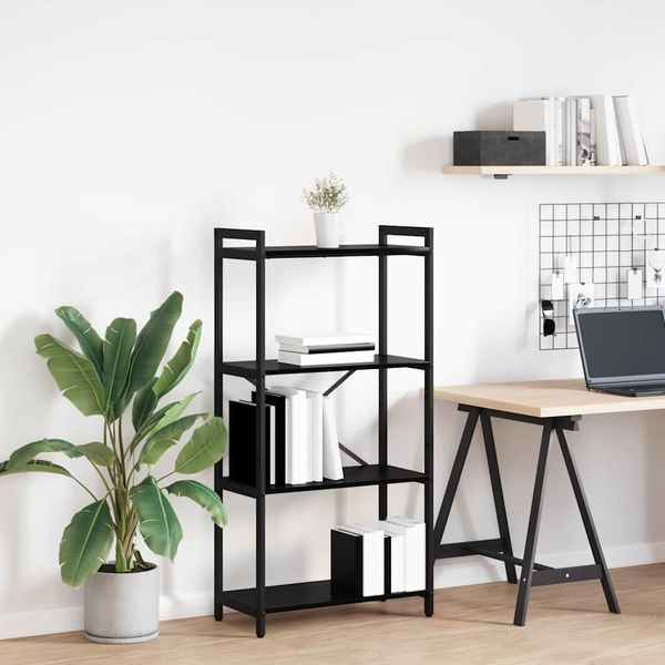 vidaXL Bücherregal Schwarz Eichen-Optik 60 x 30 x 120 cm Holzwerkstoff 868389