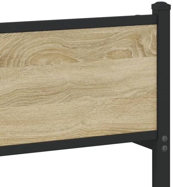 vidaXL Metallbett ohne Matratze Sonoma-Eiche 100x200 cm 4007899 Bild 7