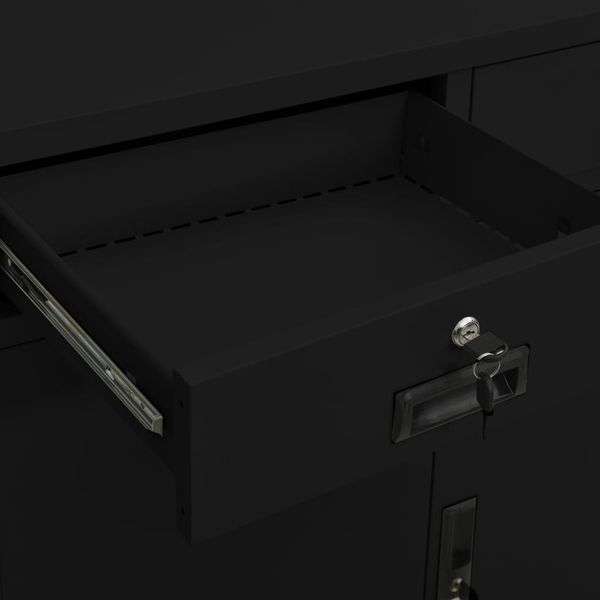 vidaXL Büroschrank Schwarz 90 x 40 x 102 cm Stahl [336411] Bild 10