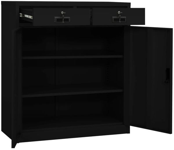 vidaXL Büroschrank Schwarz 90 x 40 x 102 cm Stahl [336411] Bild 6