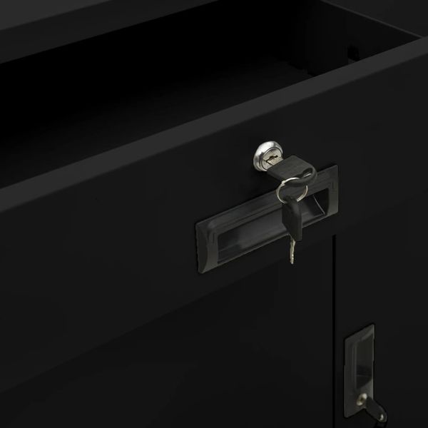 vidaXL Büroschrank Schwarz 90 x 40 x 102 cm Stahl [336411] Bild 8
