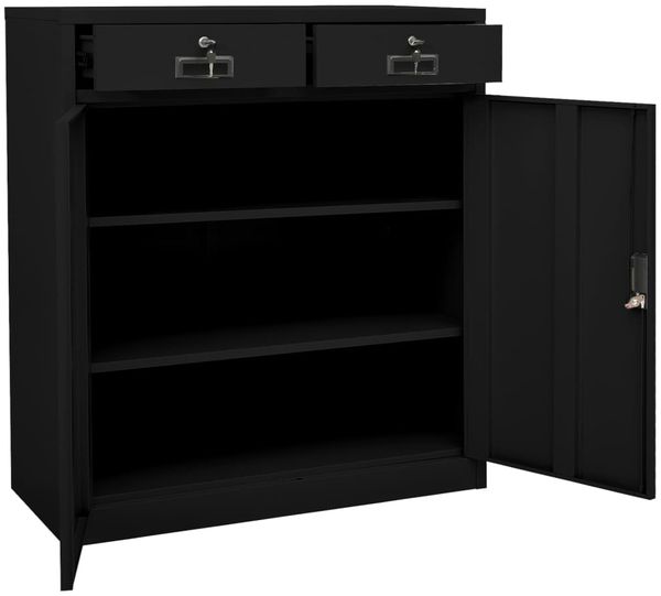 vidaXL Büroschrank Schwarz 90 x 40 x 102 cm Stahl [336411] Bild 5