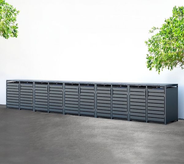 Westmann Metall Mülltonnenbox Kubus 10er | 10x240