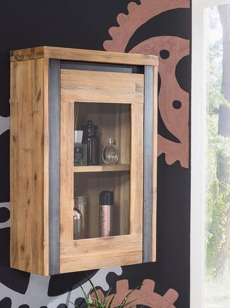 Badoberschrank 45x70cm 'Genua' Akazie gebürstet
