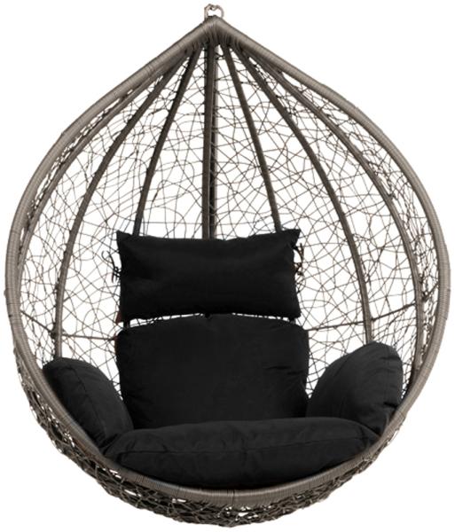 HOME DELUXE Polyrattan Hängesessel CIELO - Schwarz nur Korb