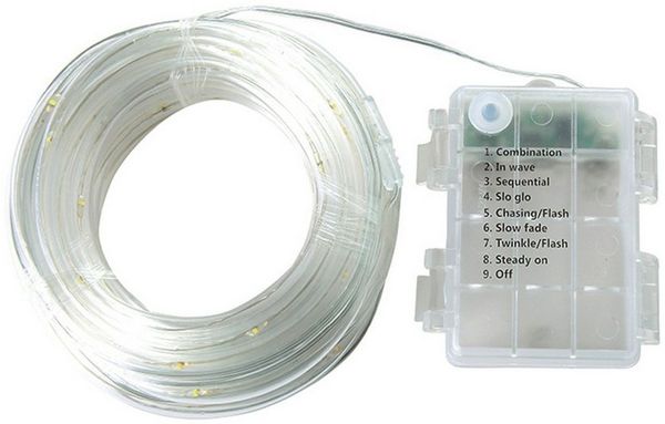 MUPOO Lichterkette LED-Lichterkette 5M/50LEDs, Transparente Lichterkette aus Kupferdraht, Batteriebetrieben, 8 Modi