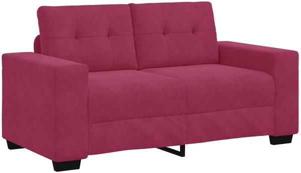 vidaXL Zweisitzer-Sofa Weinrot 160 cm Samt 4105114