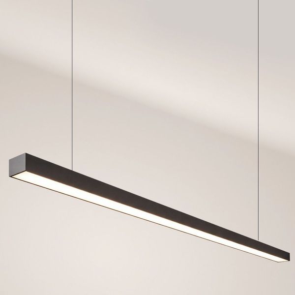 s.luce Oris LED-Linienleuchte Büro-Pendellampe XL nach Maß 4000K Schwarz 300cm