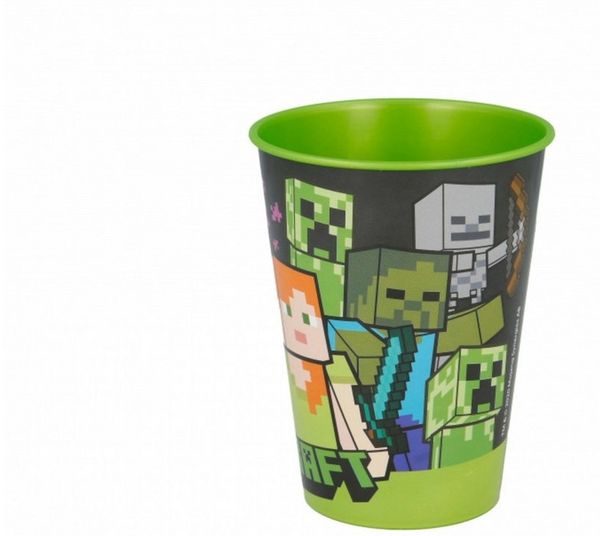 Storline Kinderbecher Minecraft 260 ml Trinkbecher für Kita & Frühstück, Plastik