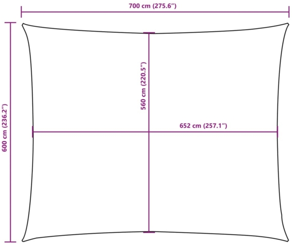 vidaXL Sonnensegel Oxford-Gewebe Rechteckig 6x7 m Rot 135662 Bild 9